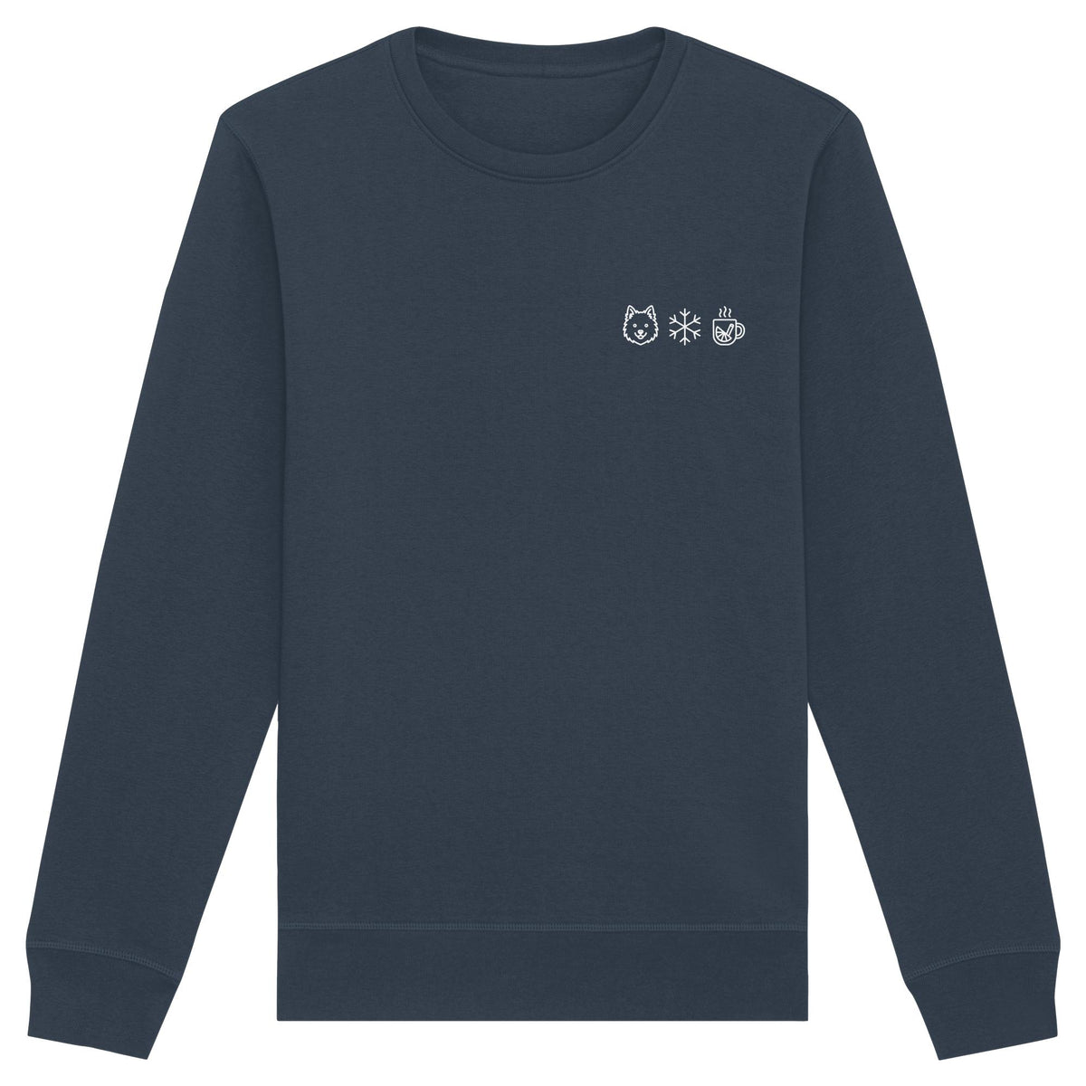 Wolfsspitz - Schneeflocke Glühwein - Organic Basic Unisex Sweatshirt