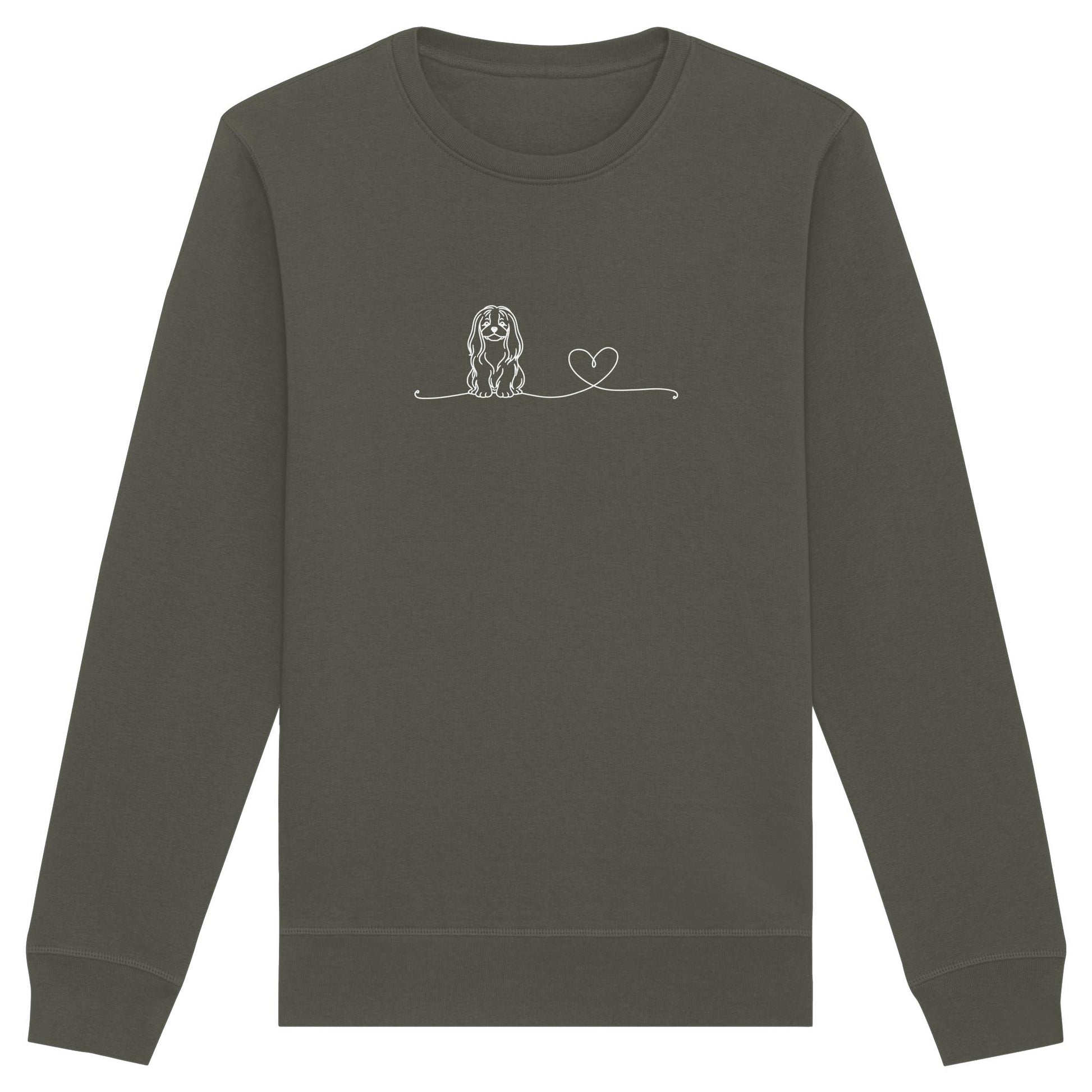 Line Art - Malteser mit Herz - Organic Basic Unisex Sweatshirt