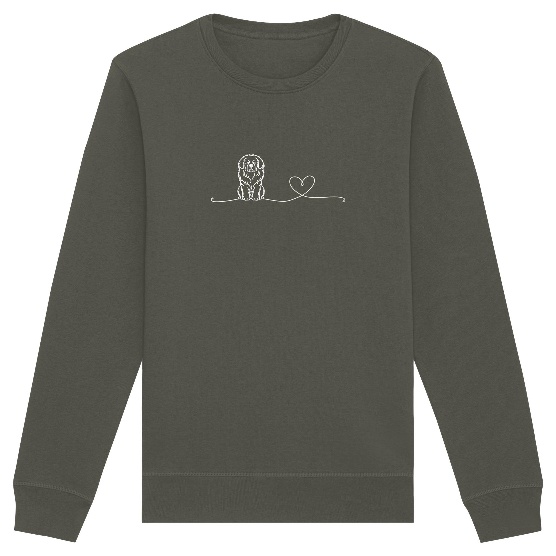 Line Art - Tibetdogge mit Herz - Organic Basic Unisex Sweatshirt
