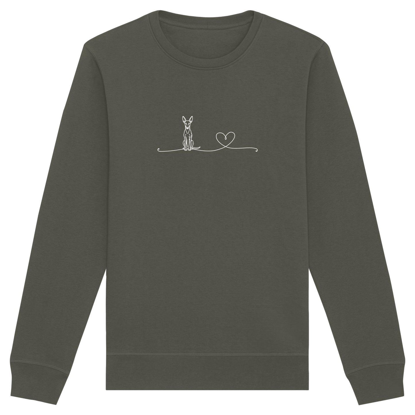 Line Art - Podenco mit Herz - Organic Basic Unisex Sweatshirt