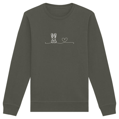 Line Art - Papillon mit Herz - Organic Basic Unisex Sweatshirt