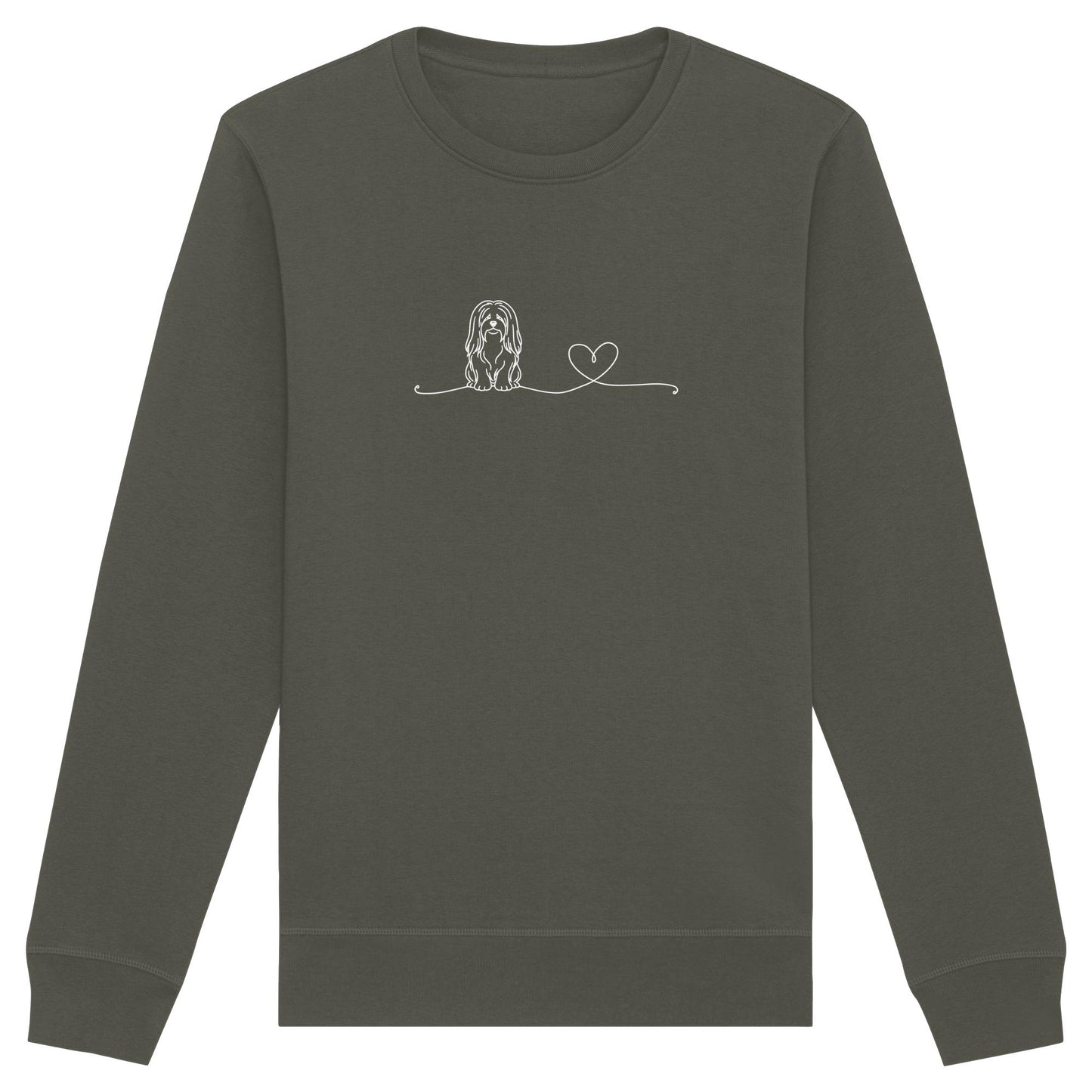 Line Art - Lhasa Apso mit Herz - Organic Basic Unisex Sweatshirt