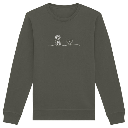 Line Art - Havaneser mit Herz - Organic Basic Unisex Sweatshirt