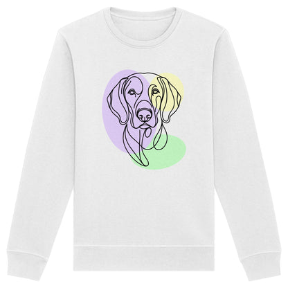 Line Art - Süßer Weimaraner - Organic Basic Unisex Sweatshirt