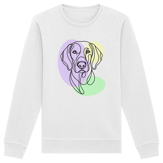 Line Art - Süßer Weimaraner - Organic Basic Unisex Sweatshirt