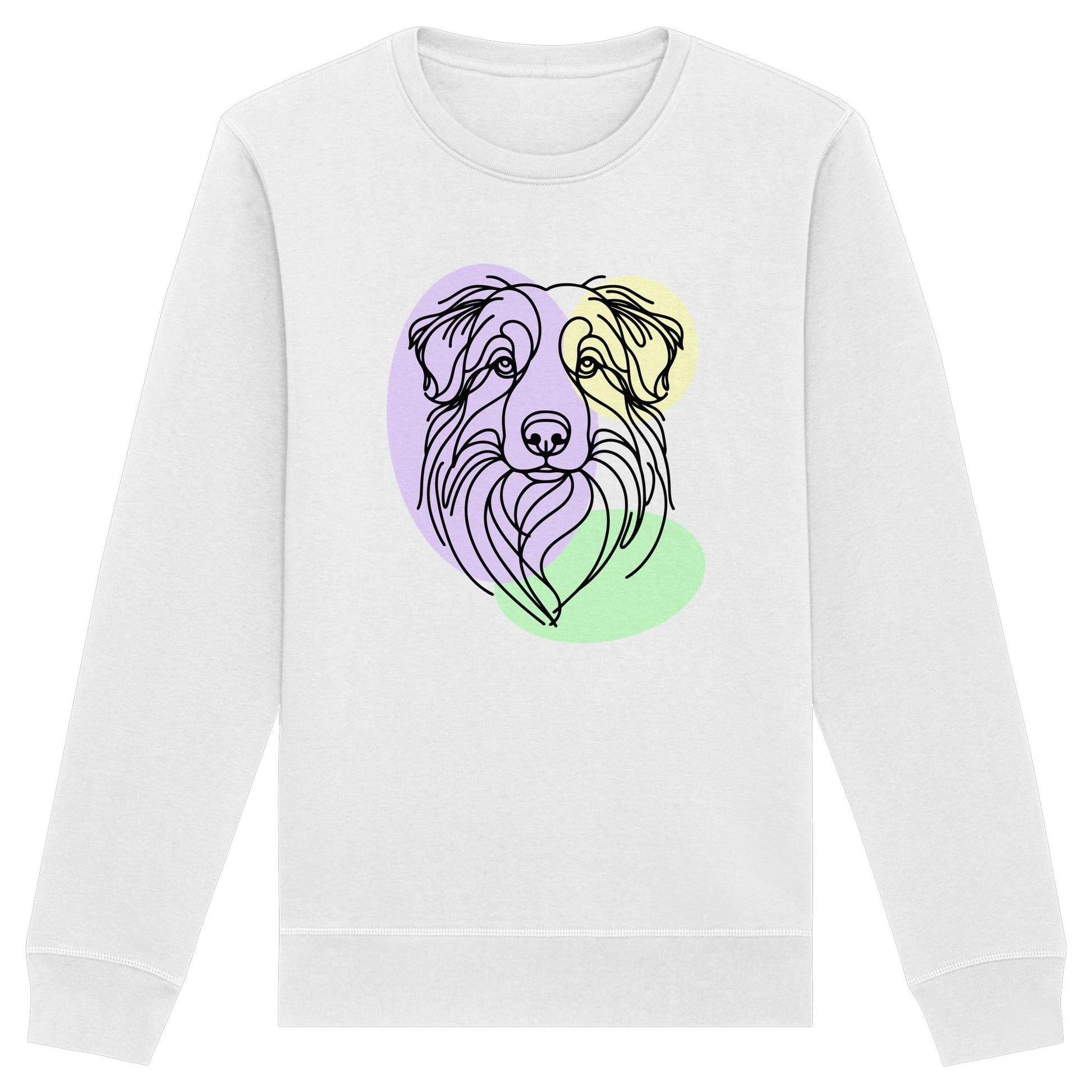 Line Art - Süßer Australian Shepherd - Organic Basic Unisex Sweatshirt