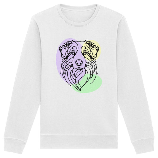 Line Art - Süßer Australian Shepherd - Organic Basic Unisex Sweatshirt