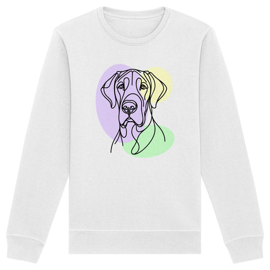 Line Art - Süße Deutsche Dogge - Organic Basic Unisex Sweatshirt