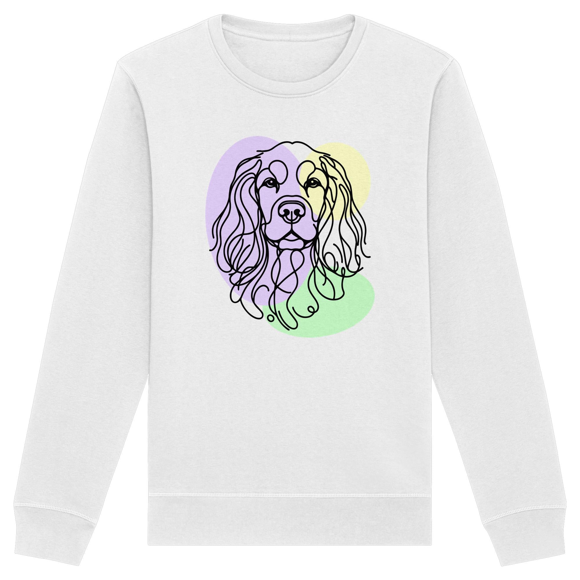 Line Art - Süßer Cocker Spaniel - Organic Basic Unisex Sweatshirt