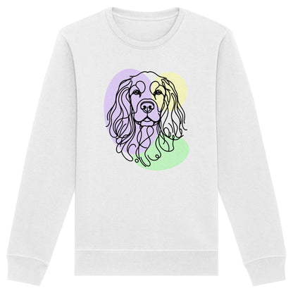 Line Art - Süßer Cocker Spaniel - Organic Basic Unisex Sweatshirt