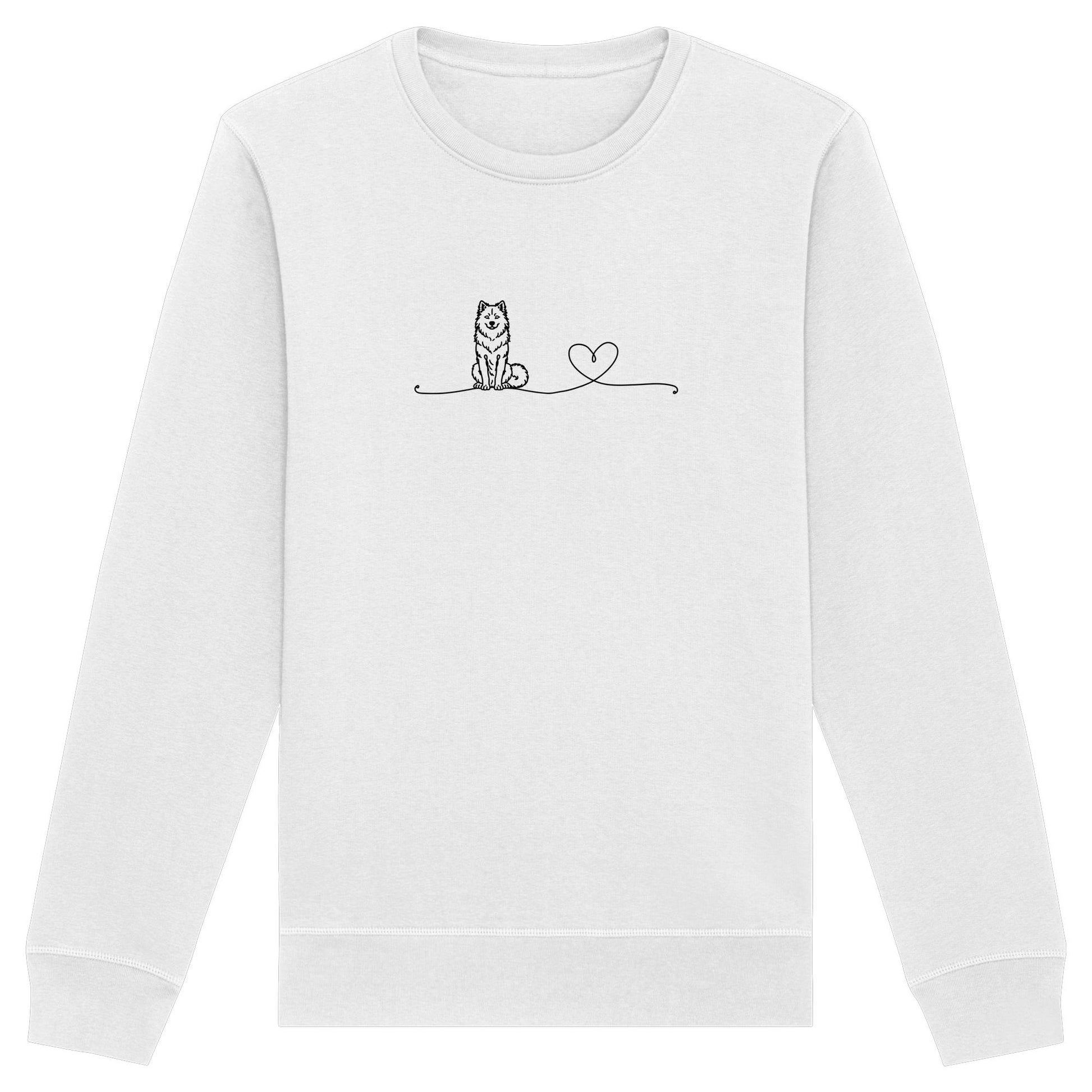 Line Art - Eurasier mit Herz - Organic Basic Unisex Sweatshirt