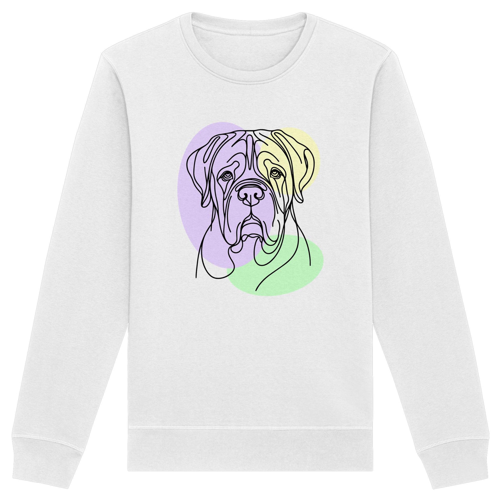 Line Art - Süße Bordeauxdogge - Organic Basic Unisex Sweatshirt