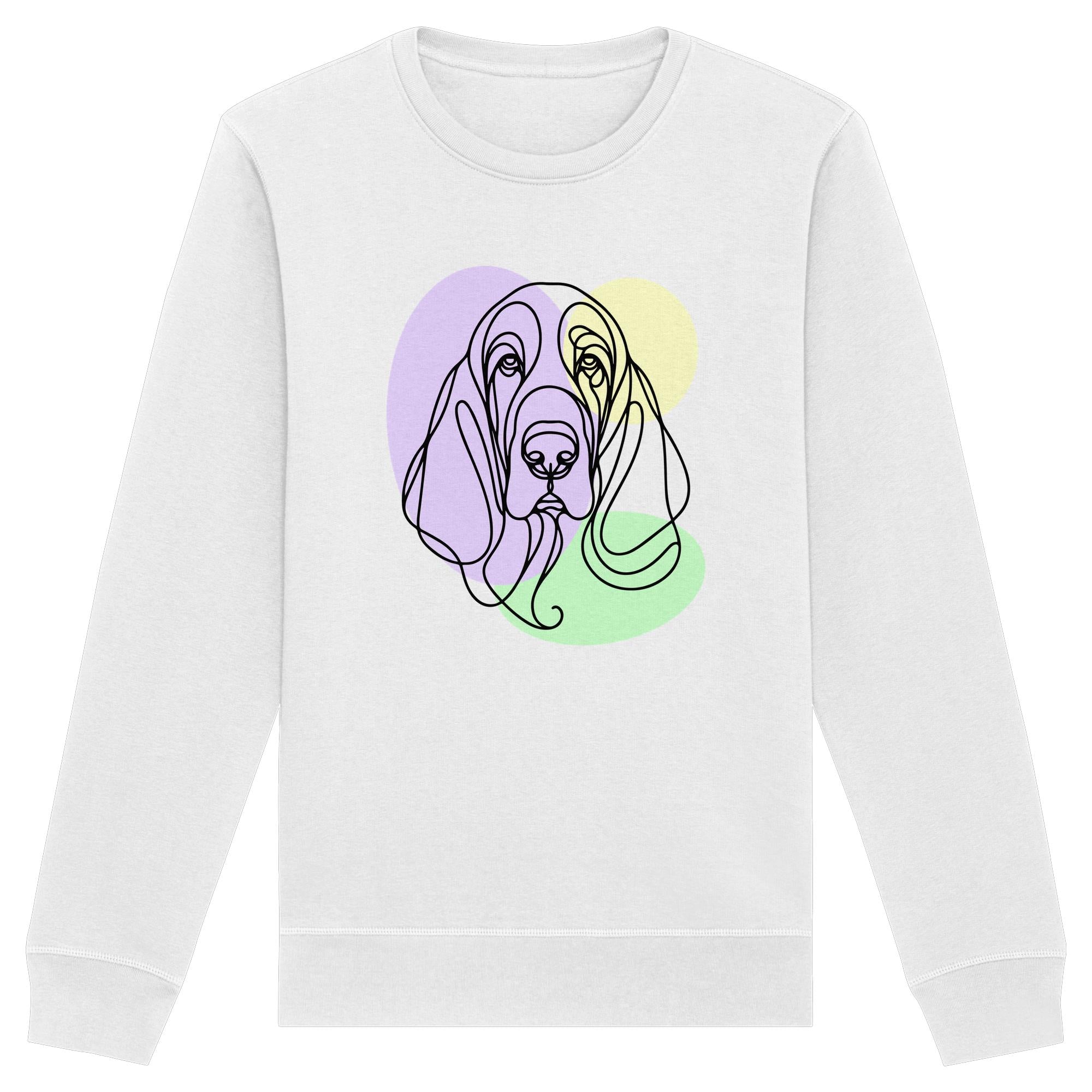 Line Art - Süßer Basset Hound - Organic Basic Unisex Sweatshirt