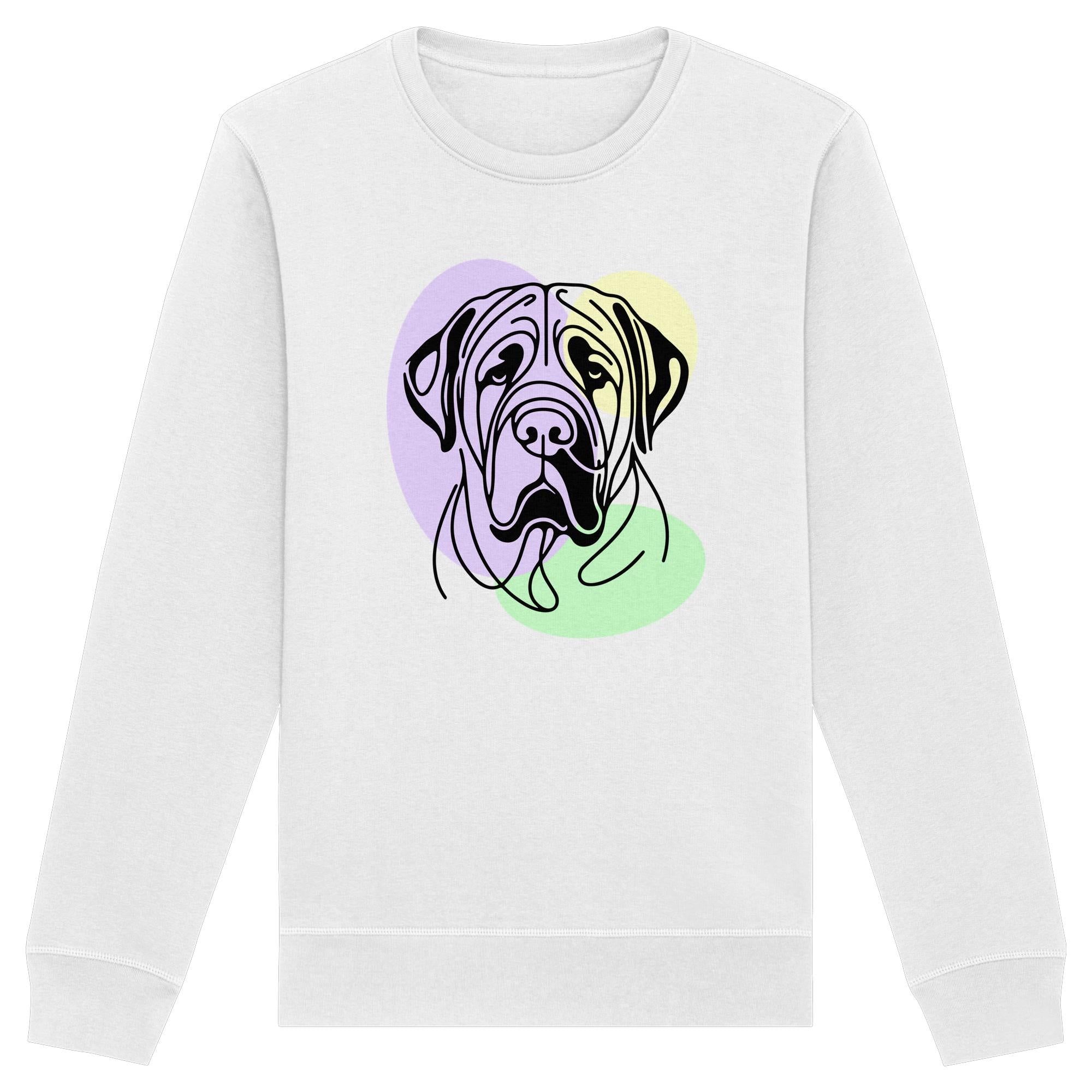 Line Art - Süßer Bullmastiff - Organic Basic Unisex Sweatshirt