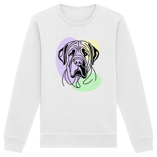 Line Art - Süßer Bullmastiff - Organic Basic Unisex Sweatshirt