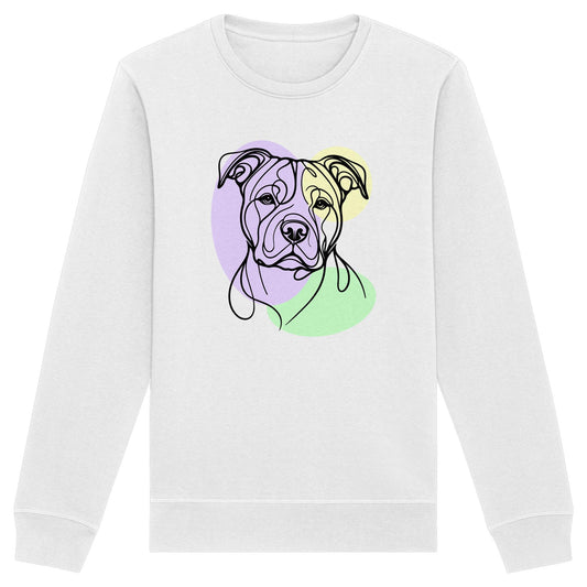 Line Art - Süßer American Staffordshire Terrier - Organic Basic Unisex Sweatshirt