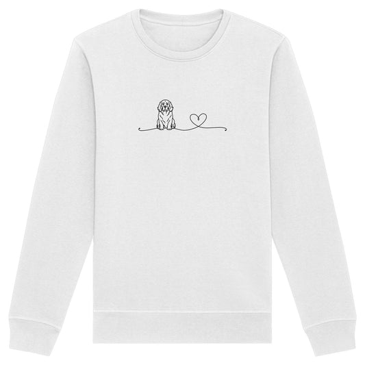 Line Art - Clumber Spaniel mit Herz - Organic Basic Unisex Sweatshirt