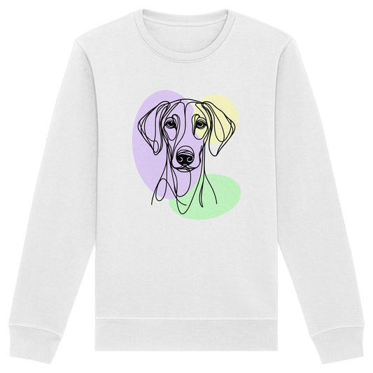 Line Art - Süßer Dobermann - Organic Basic Unisex Sweatshirt