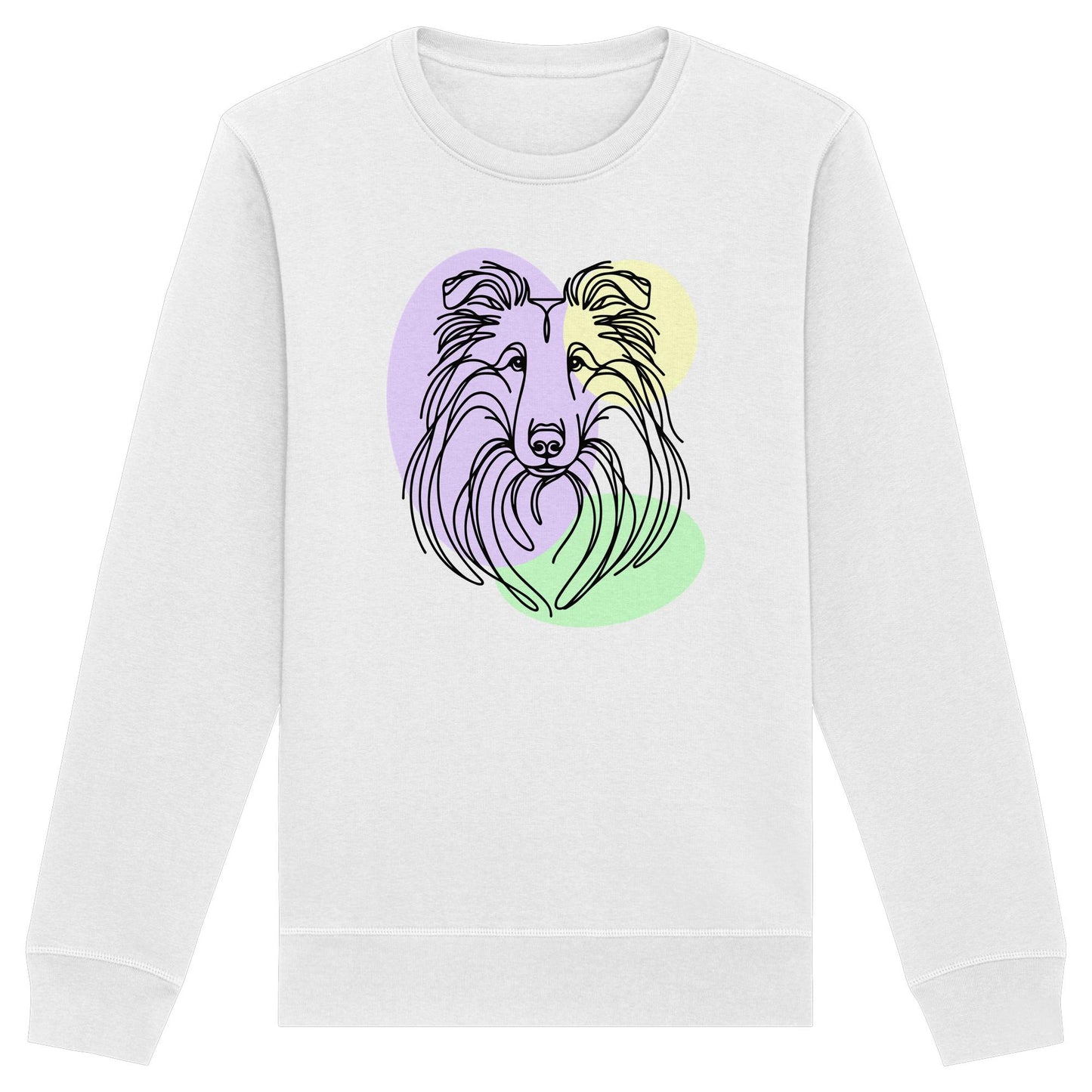 Line Art - Süßer Collie - Organic Basic Unisex Sweatshirt