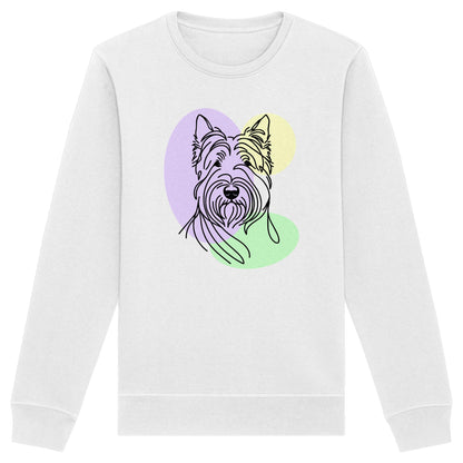 Line Art - Süßer Scottish Terrier - Organic Basic Unisex Sweatshirt