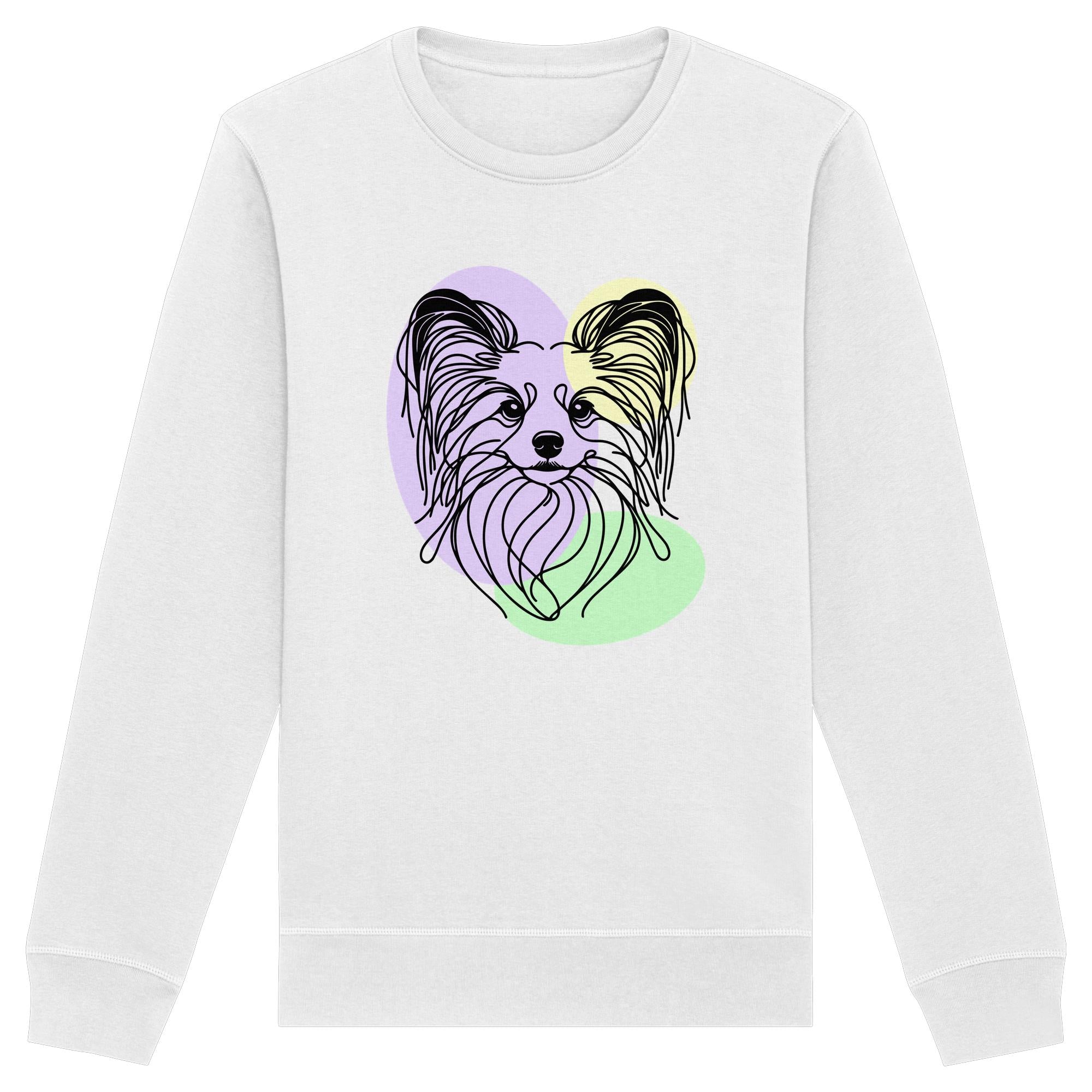 Line Art - Süßer Papillon - Organic Basic Unisex Sweatshirt