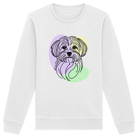 Line Art - Süßer Malteser - Organic Basic Unisex Sweatshirt