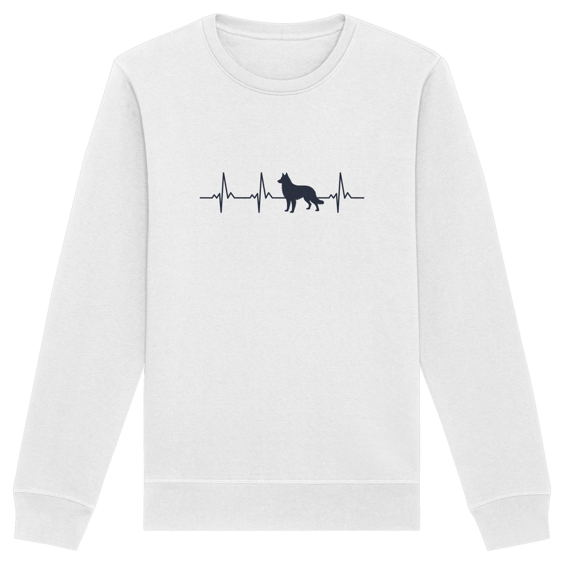 Herzschlag Weißer Schäferhund - Organic Basic Unisex Sweatshirt