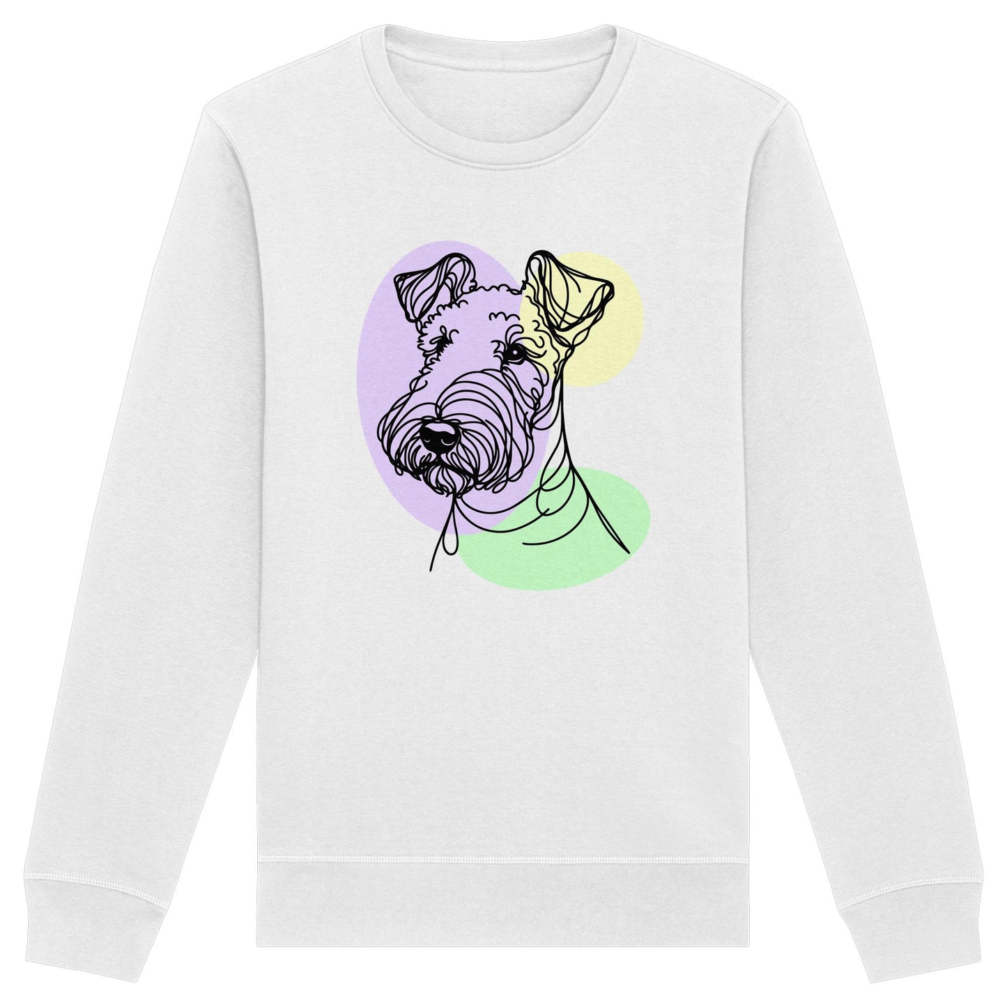 Line Art - Süßer Airedale Terrier - Organic Basic Unisex Sweatshirt