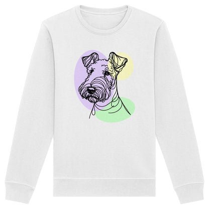 Line Art - Süßer Airedale Terrier - Organic Basic Unisex Sweatshirt