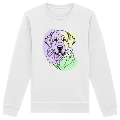 Line Art - Süßer Pyrenäenberghund - Organic Basic Unisex Sweatshirt