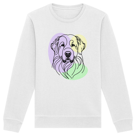 Line Art - Süßer Pyrenäenberghund - Organic Basic Unisex Sweatshirt