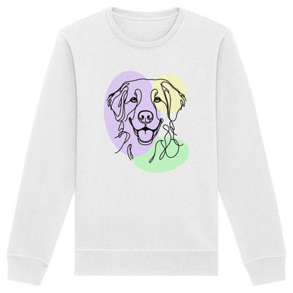 Line Art - Süßer Golden Retriever - Organic Basic Unisex Sweatshirt