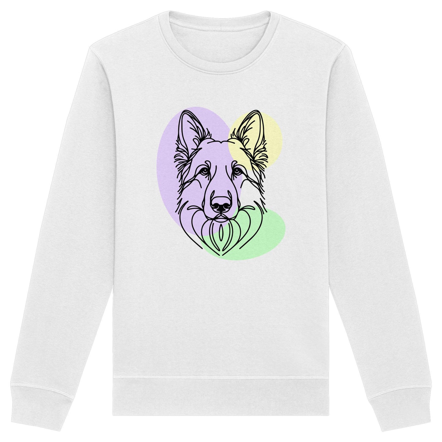 Line Art - Süßer Schäferhund - Organic Basic Unisex Sweatshirt