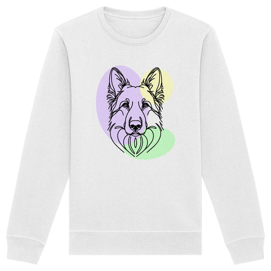 Line Art - Süßer Schäferhund - Organic Basic Unisex Sweatshirt