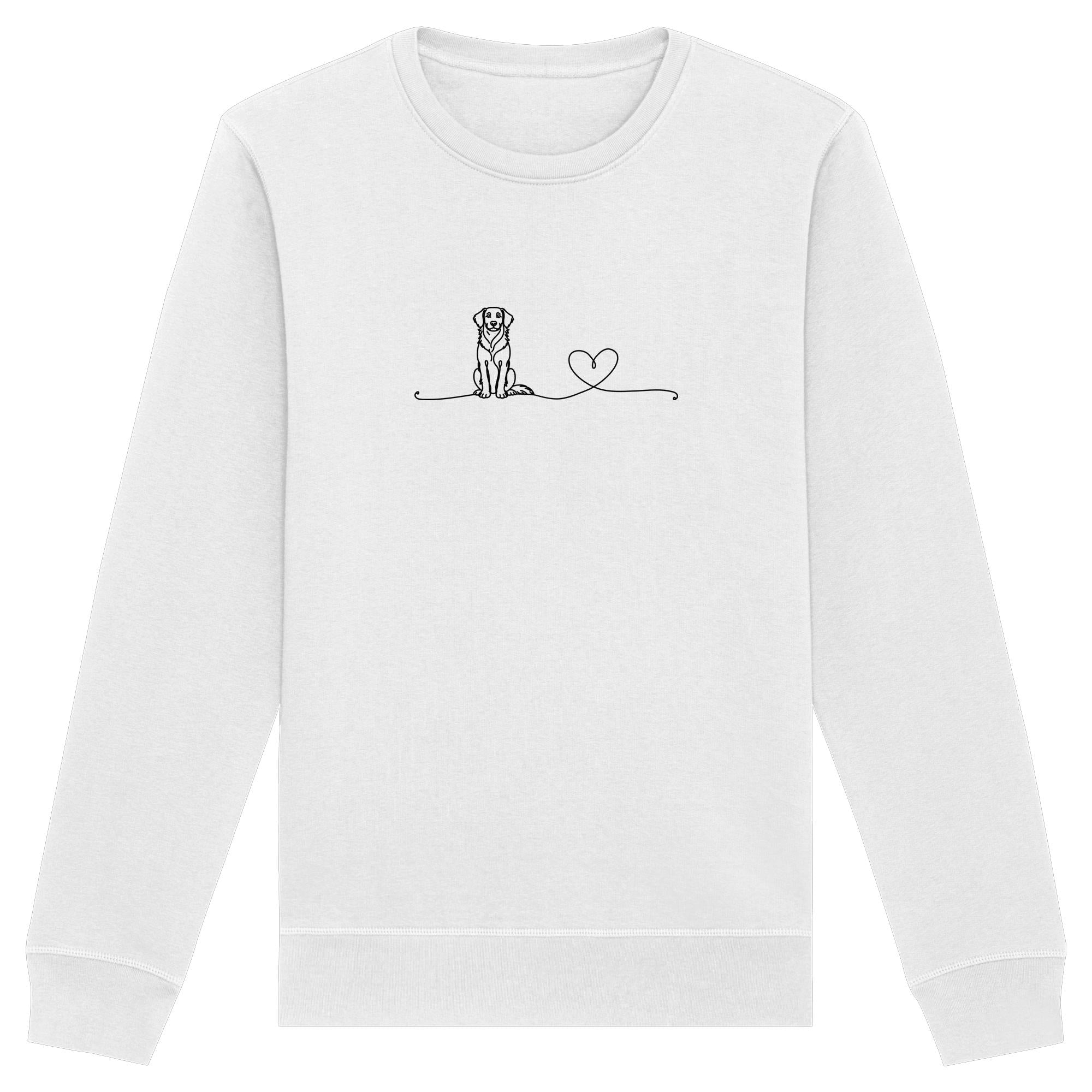 Line Art - Nova Scotia Duck Tolling Retriever mit Herz - Organic Basic Unisex Sweatshirt
