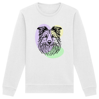 Line Art - Süßer Border Collie - Organic Basic Unisex Sweatshirt