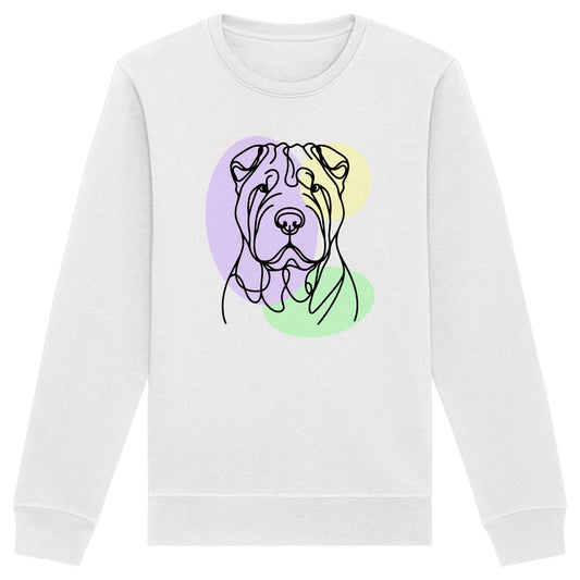 Line Art - Süßer Shar-Pei - Organic Basic Unisex Sweatshirt