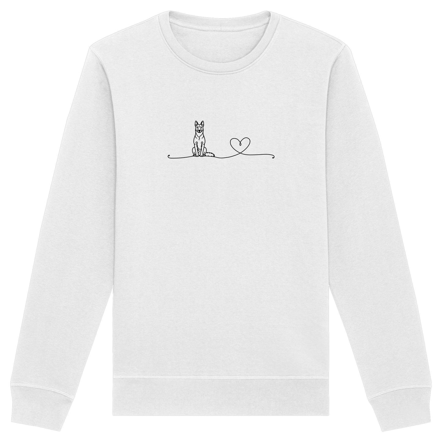 Line Art - Malinois mit Herz - Organic Basic Unisex Sweatshirt