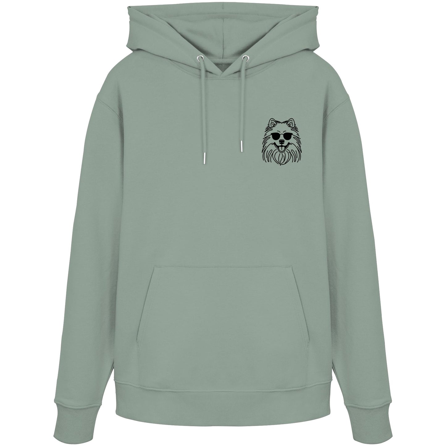 Line Art - Cooler Wolfsspitz - Organic Hoodie