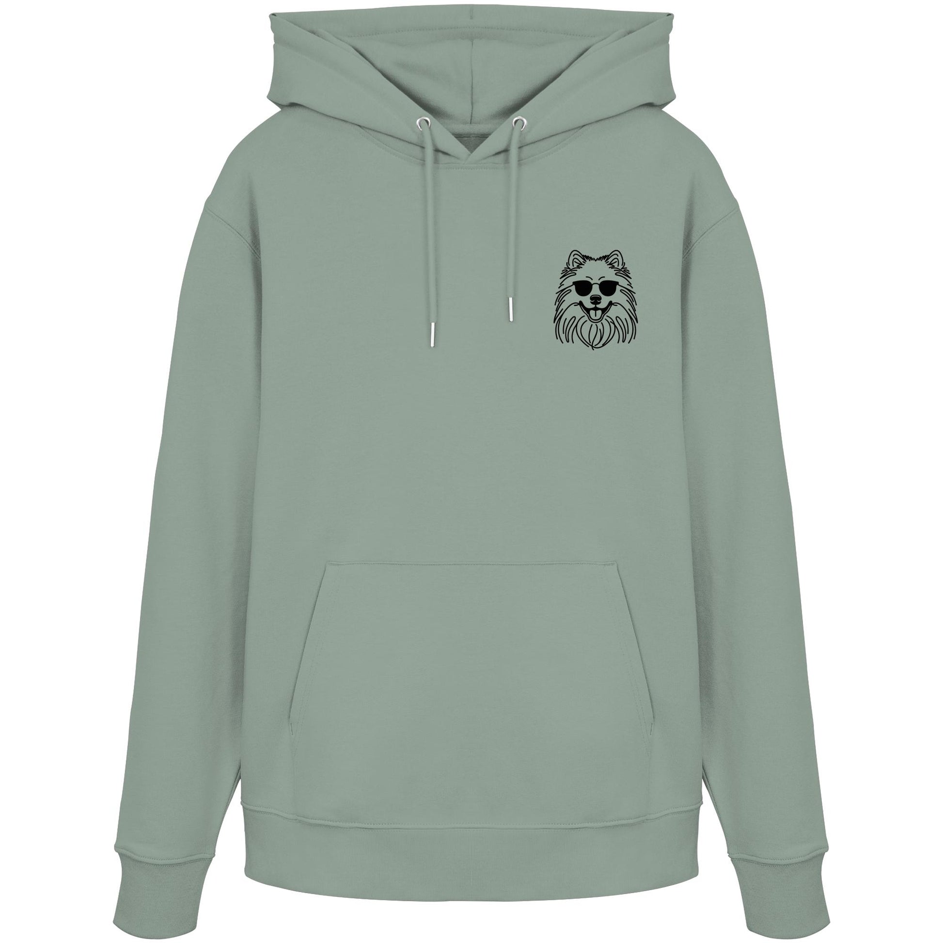 Line Art - Cooler Wolfsspitz - Organic Hoodie