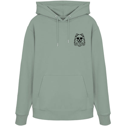 Line Art - Cooler Wolfsspitz - Organic Hoodie