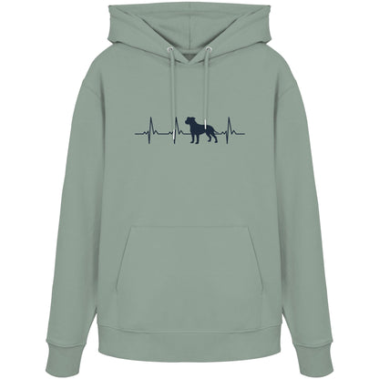 Herzschlag Staffordshire Bullterrier - Organic Hoodie