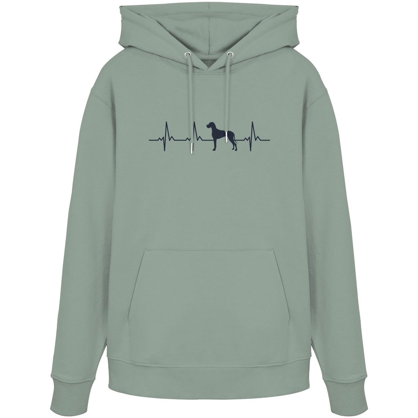 Herzschlag Deutsche Dogge - Organic Hoodie
