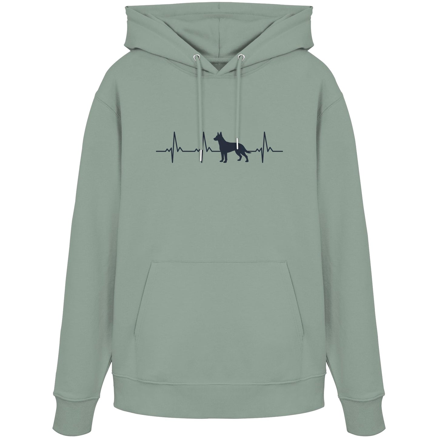 Herzschlag Holländischer Schäferhund - Organic Hoodie