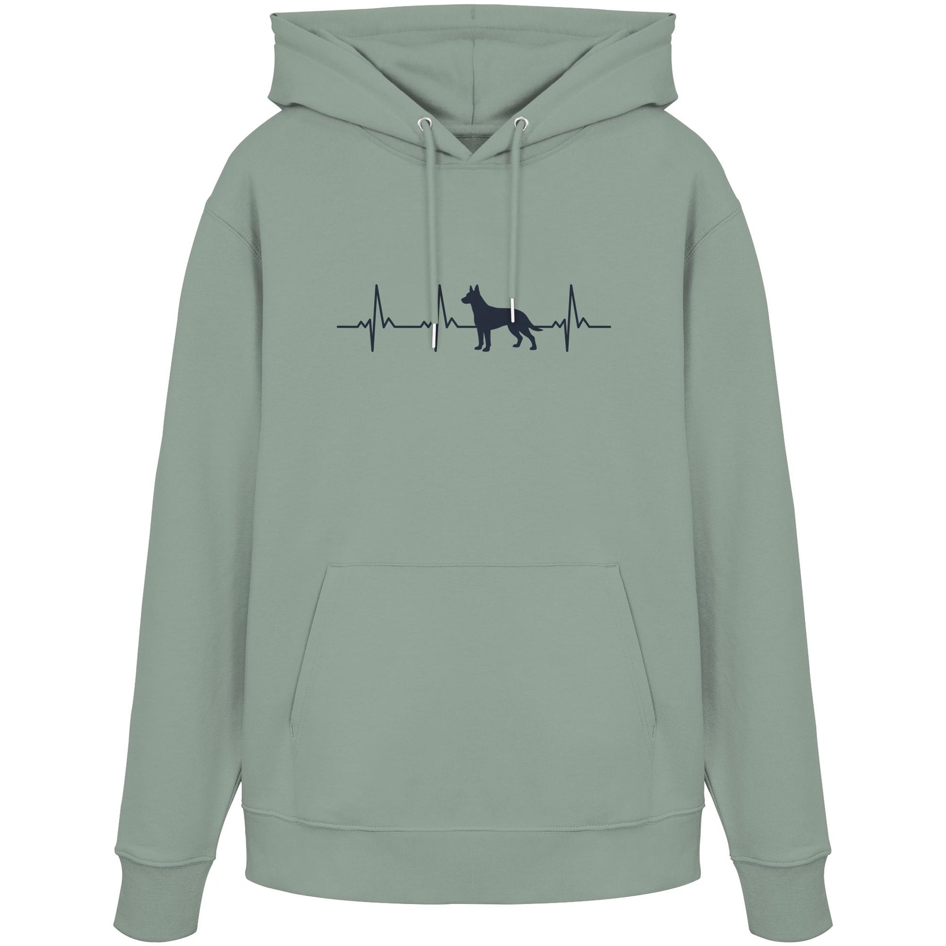 Herzschlag Holländischer Schäferhund - Organic Hoodie