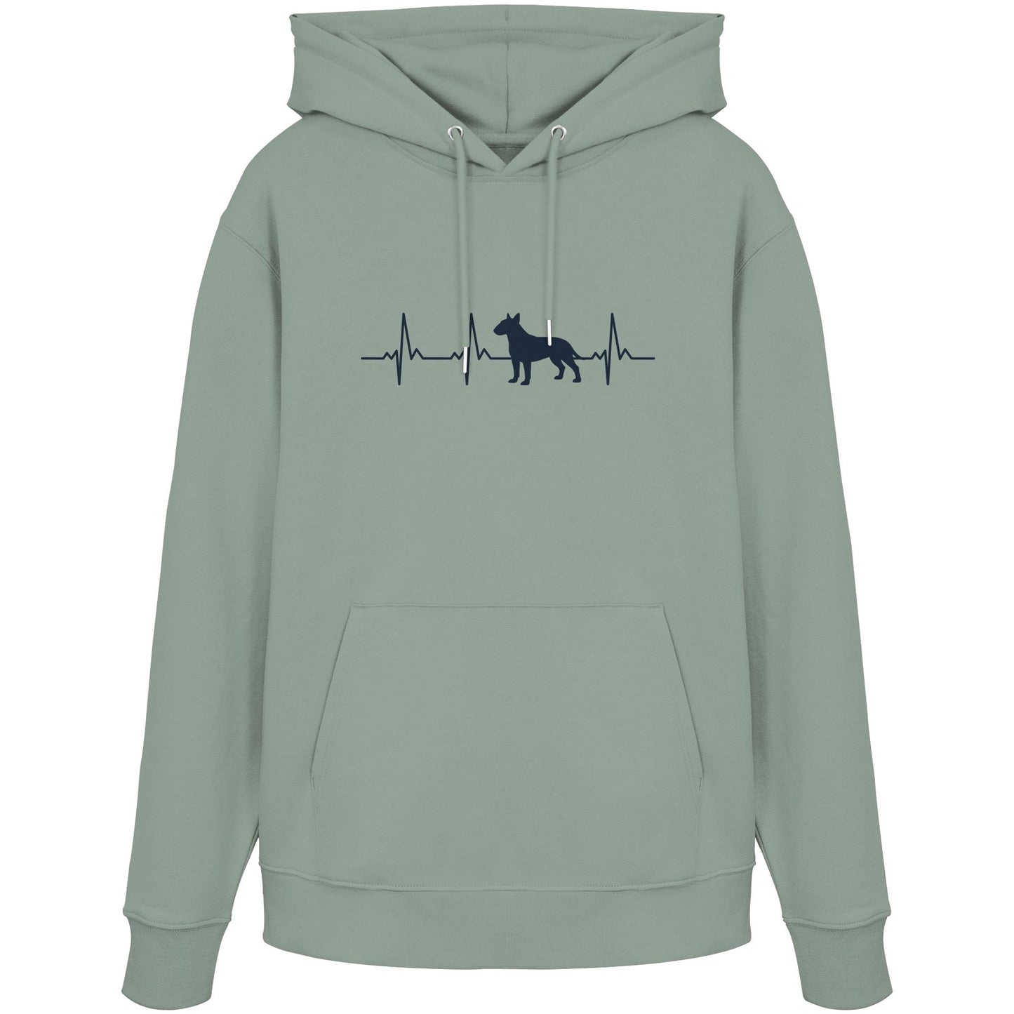 Herzschlag Bullterrier - Organic Hoodie