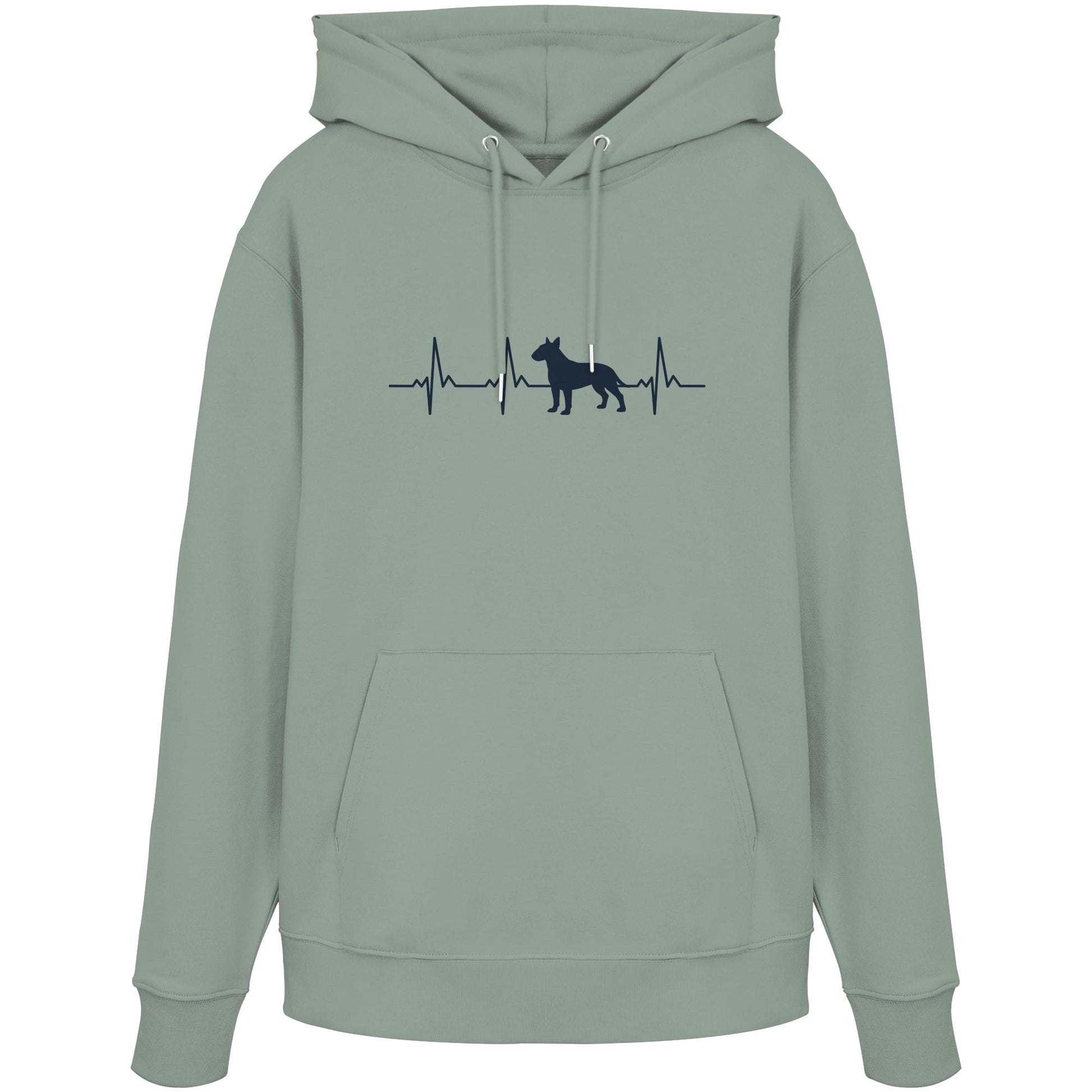 Herzschlag Bullterrier - Organic Hoodie