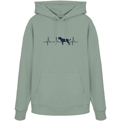 Herzschlag Bordeauxdogge - Organic Hoodie
