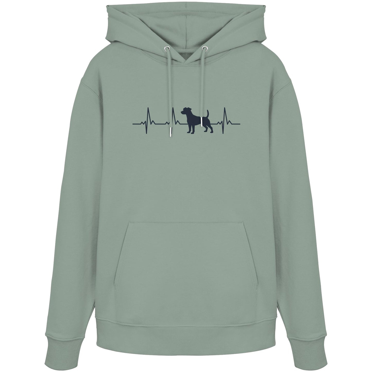 Herzschlag Jack Russell - Organic Hoodie