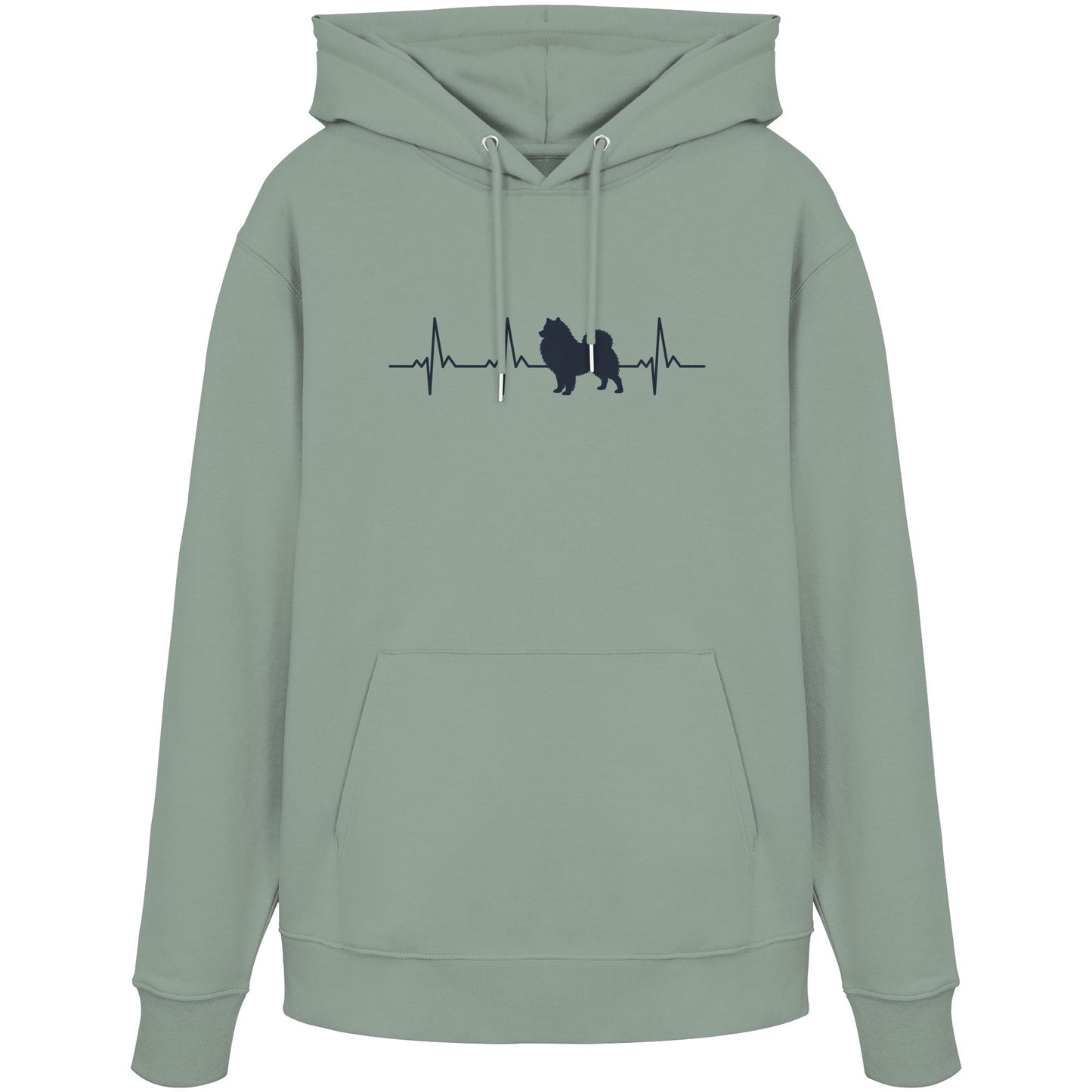 Herzschlag Wolfsspitz - Organic Hoodie